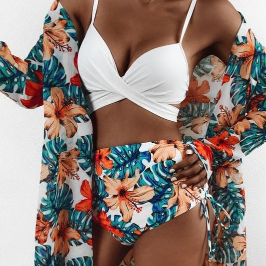 Floral Love Beach Set (3Pcs) - AMOROUSDRESS