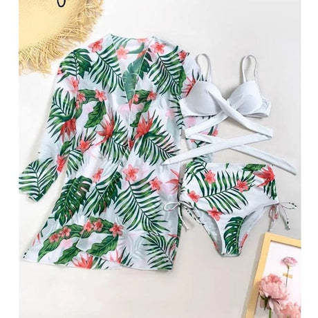 Floral Love Beach Set (3Pcs) - AMOROUSDRESS