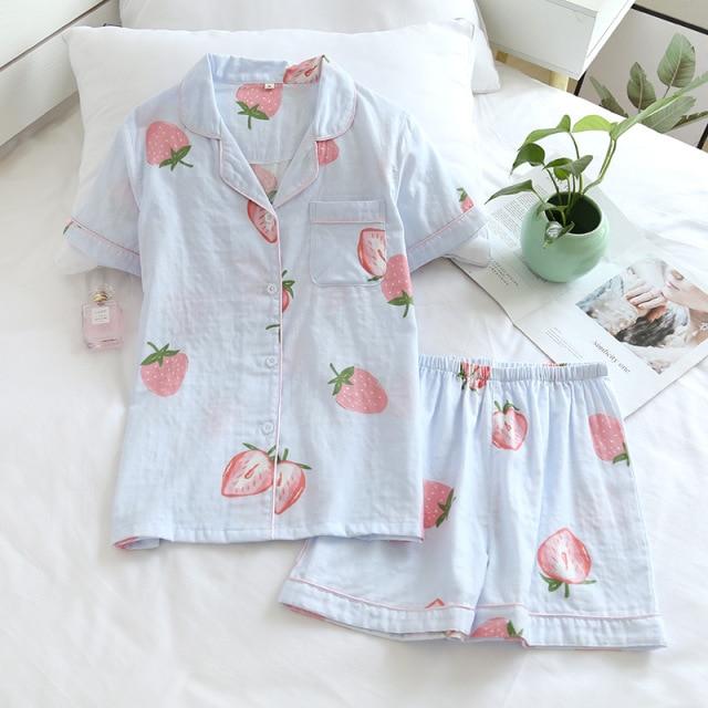 Cute Simple Print Casual Sleepwear Set - AMOROUSDRESS