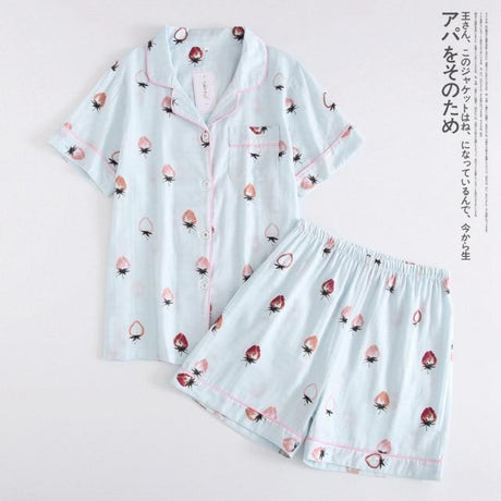 Cute Simple Print Casual Sleepwear Set - AMOROUSDRESS