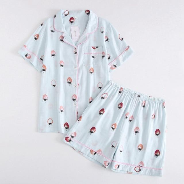 Cute Simple Print Casual Sleepwear Set - AMOROUSDRESS