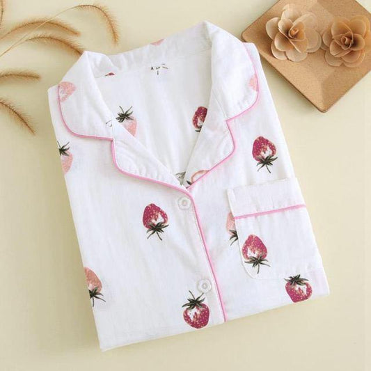 Cute Simple Print Casual Sleepwear Set - AMOROUSDRESS