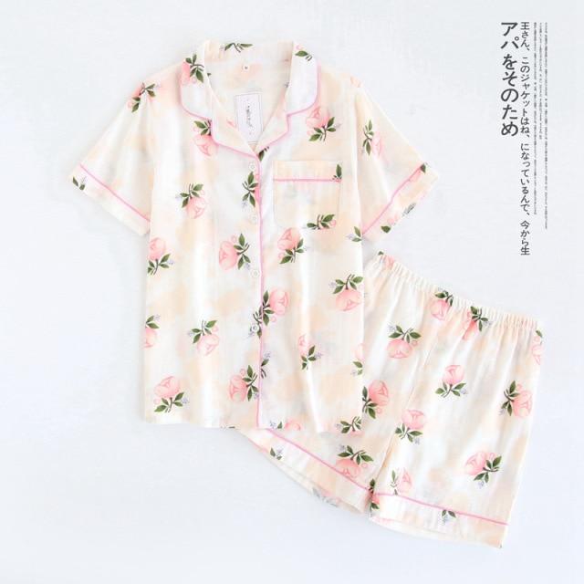 Cute Simple Print Casual Sleepwear Set - AMOROUSDRESS