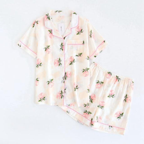 Cute Simple Print Casual Sleepwear Set - AMOROUSDRESS