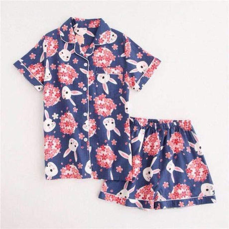 Cute Simple Print Casual Sleepwear Set - AMOROUSDRESS