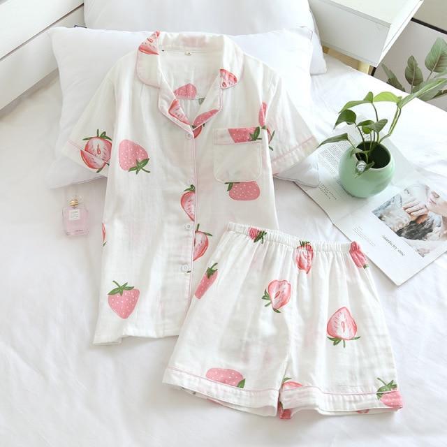 Cute Simple Print Casual Sleepwear Set - AMOROUSDRESS