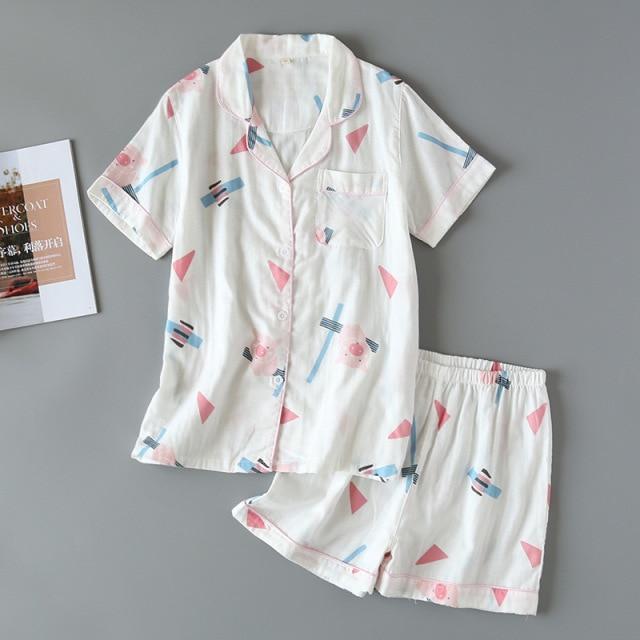 Cute Simple Print Casual Sleepwear Set - AMOROUSDRESS