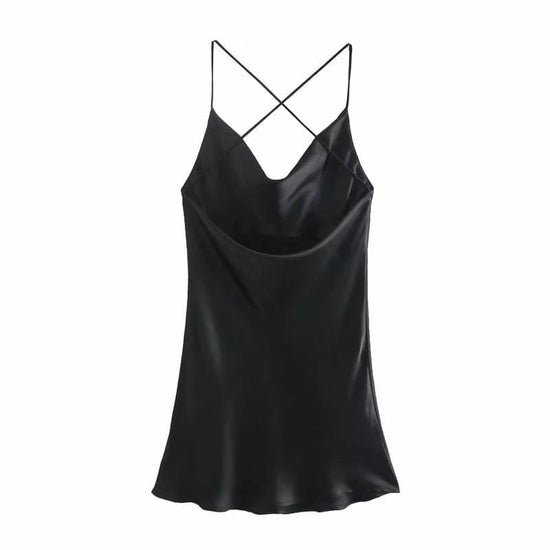 Sweet Chic Satin Dress - AMOROUSDRESS