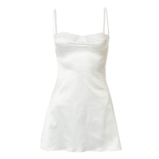 Sweetheart Satin Mini Dress - AMOROUSDRESS