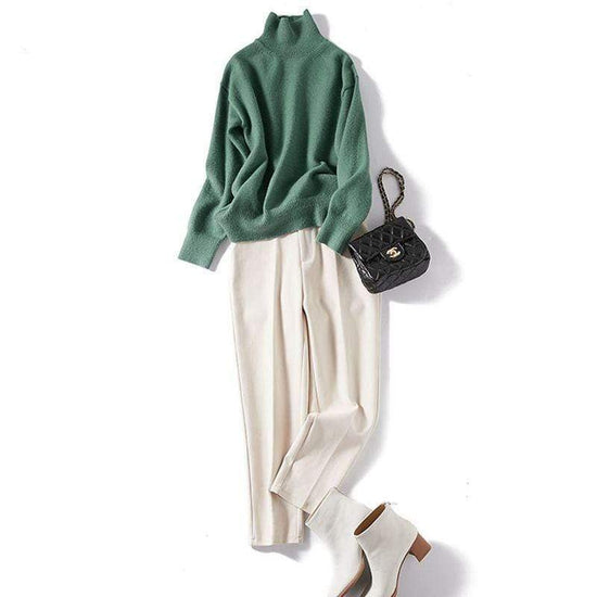 Fine Cashmere Pullover Sweater - AMOROUSDRESS