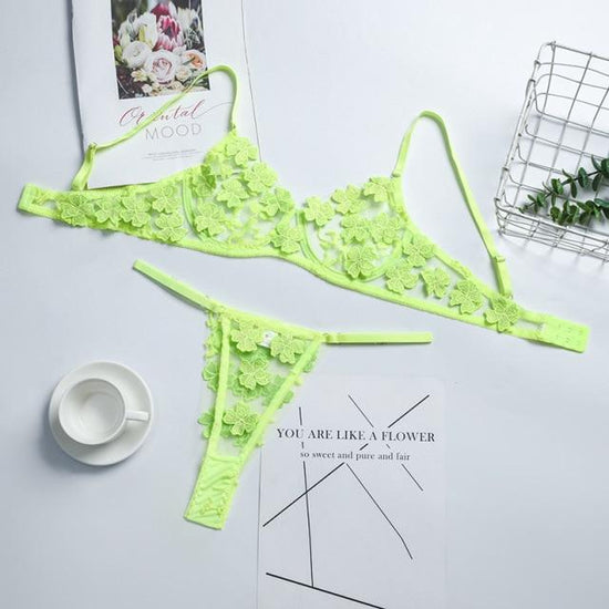 Dream Girl Floral Lingerie Set - AMOROUSDRESS