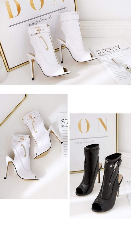 Lola High Heel Ankle Boots - AMOROUSDRESS