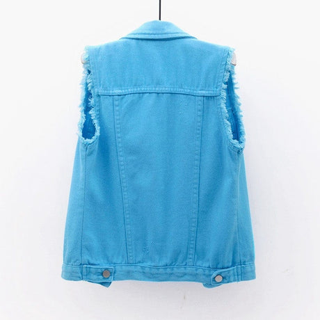 Lovely Casual Denim Vest - AMOROUSDRESS