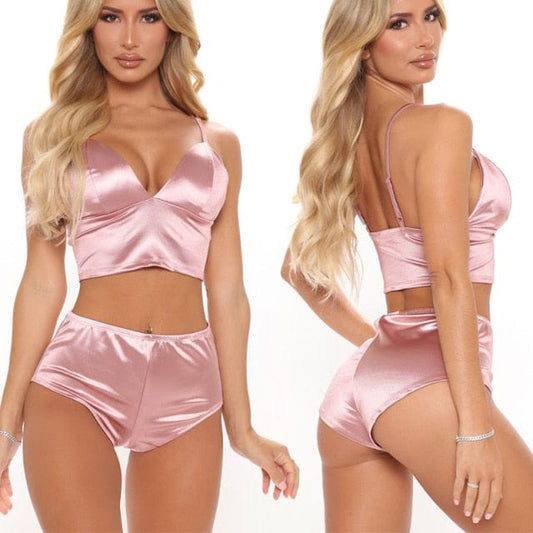 Silk Love Lingerie Short Set - AMOROUSDRESS