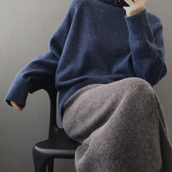 Fine Cashmere Pullover Sweater - AMOROUSDRESS