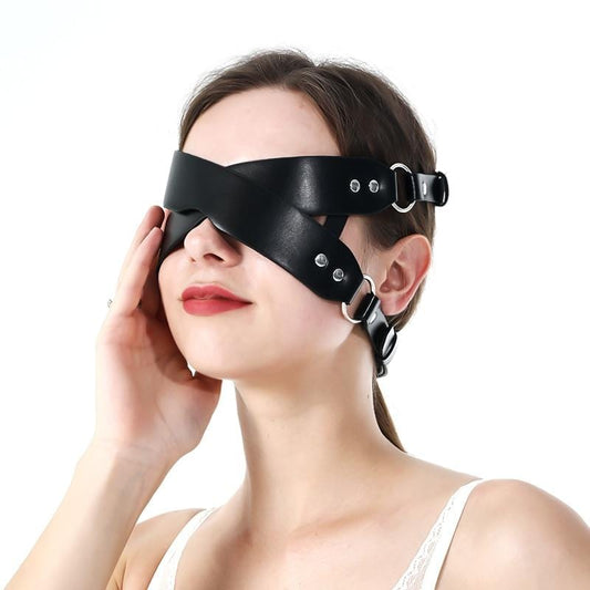 Leather Mask Blindfold Masquerade - AMOROUSDRESS