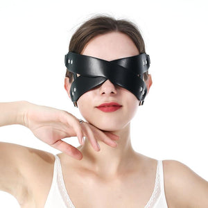 Leather Mask Blindfold Masquerade - AMOROUSDRESS