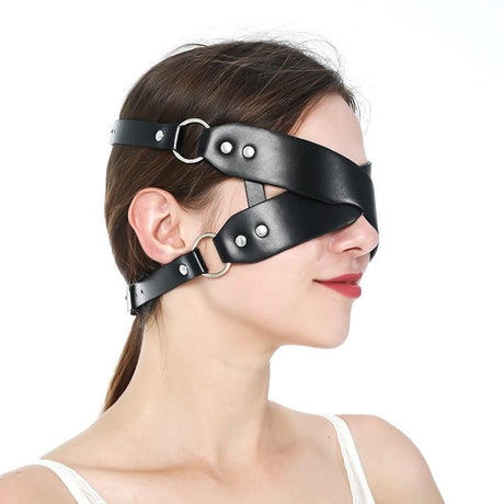 Leather Mask Blindfold Masquerade - AMOROUSDRESS