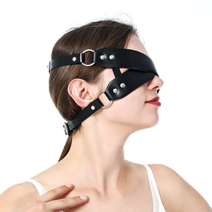 Leather Mask Blindfold Masquerade - AMOROUSDRESS
