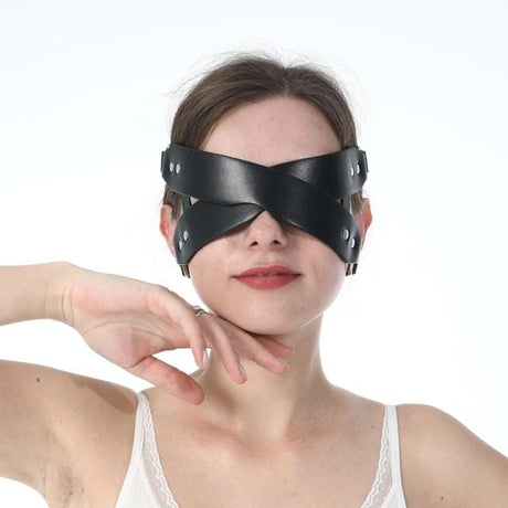 Leather Mask Blindfold Masquerade - AMOROUSDRESS