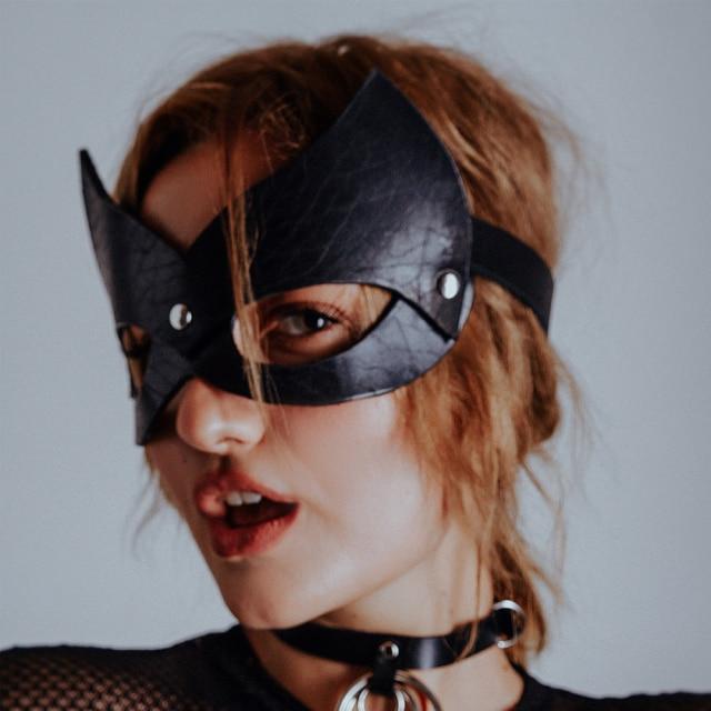 Foxy Leather Party Mask - AMOROUSDRESS