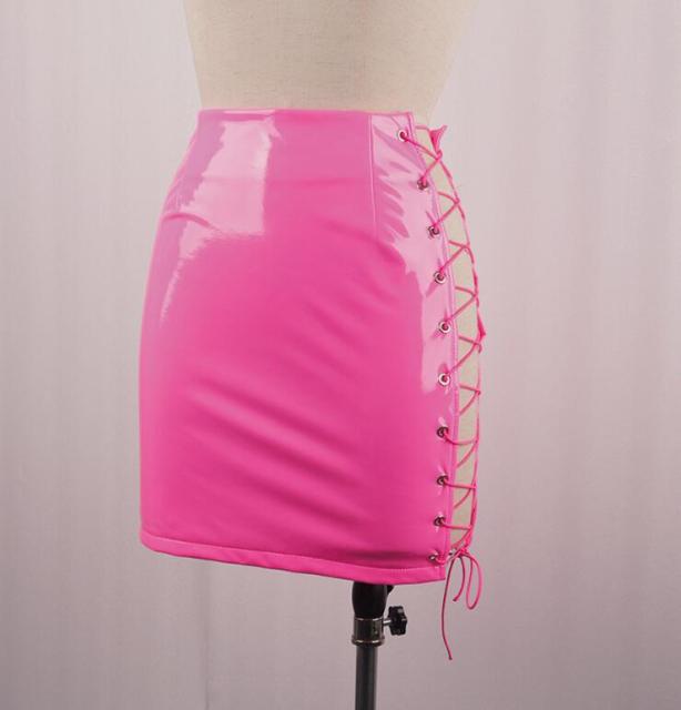 Provocative Slit Leather Skirt - AMOROUSDRESS