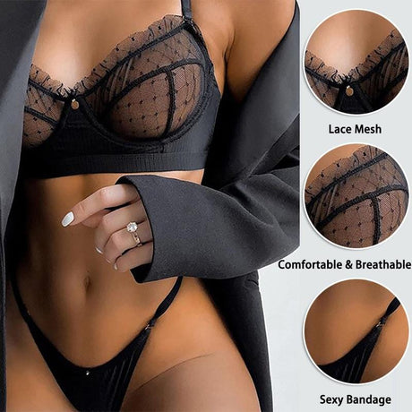 Deep V Erotic Lingerie Set - AMOROUSDRESS