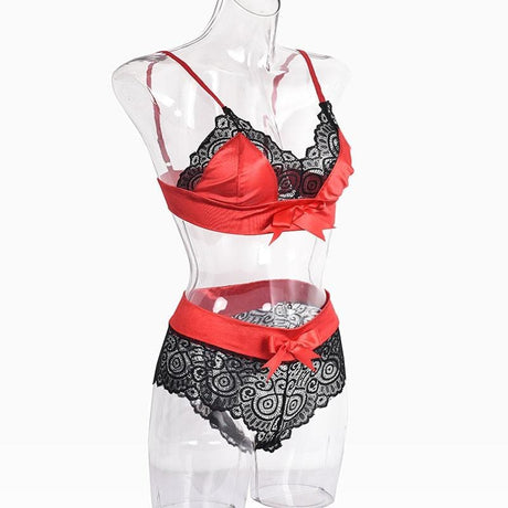 Deep V Erotic Lingerie Set - AMOROUSDRESS