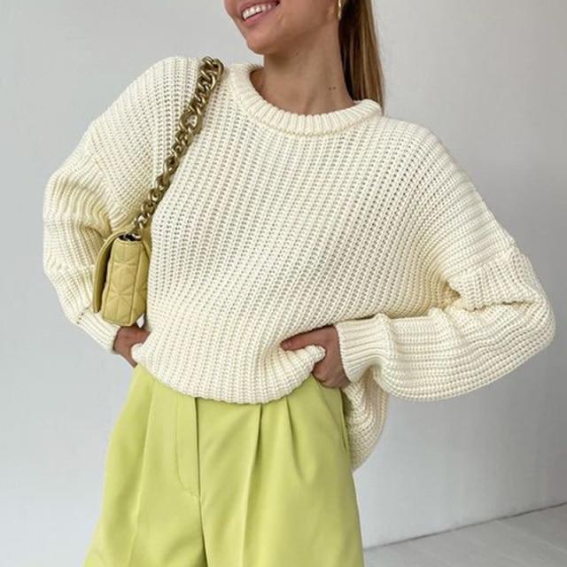 Precious Knitted Oversized Sweater - AMOROUSDRESS