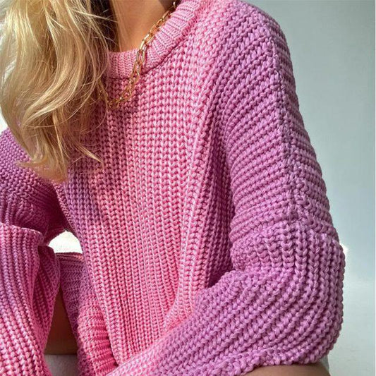 Precious Knitted Oversized Sweater - AMOROUSDRESS