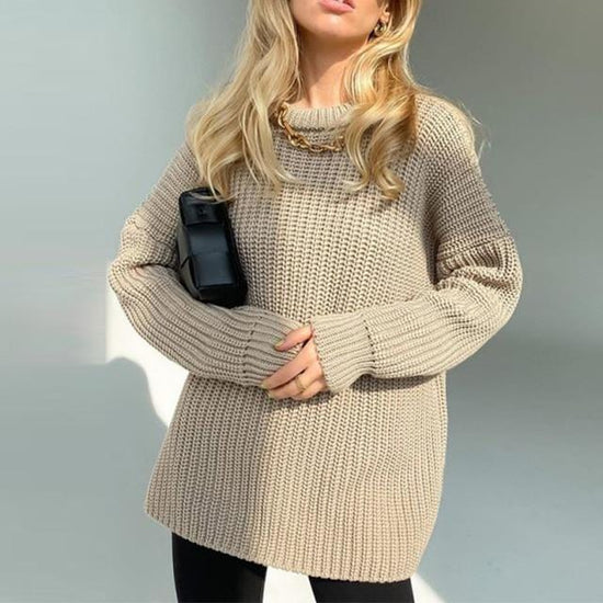 Precious Knitted Oversized Sweater - AMOROUSDRESS