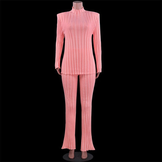Ribbed Chic Tracksuit - AMOROUSDRESS