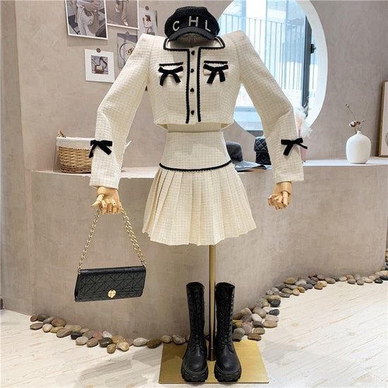 French Tweed Two Piece Set - AMOROUSDRESS