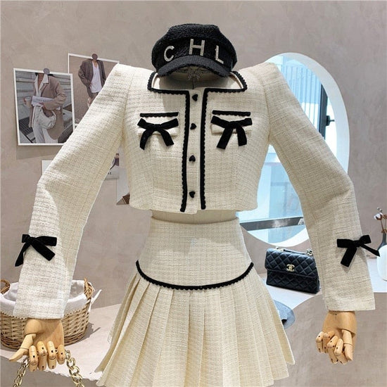 French Tweed Two Piece Set - AMOROUSDRESS