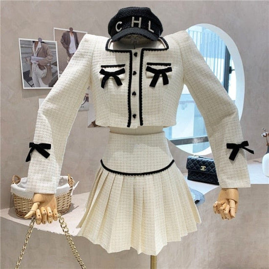 French Tweed Two Piece Set - AMOROUSDRESS