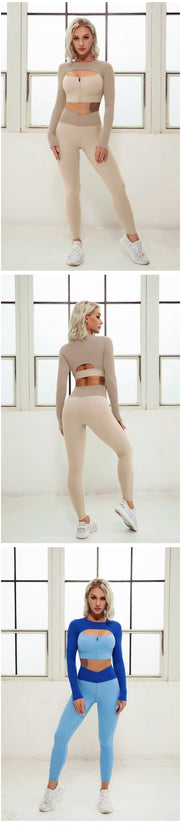 Sexy Vanity Zipper Sportwear Set - AMOROUSDRESS