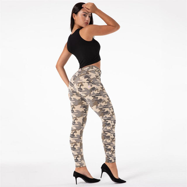 Camo Butt Lift Shapewear Jeggings - AMOROUSDRESS