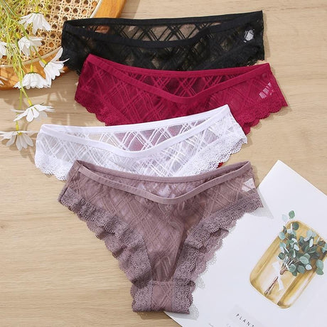 Transparent Mesh Low Rise Underwear - AMOROUSDRESS