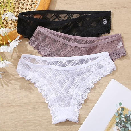 Transparent Mesh Low Rise Underwear - AMOROUSDRESS