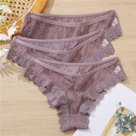 Transparent Mesh Low Rise Underwear - AMOROUSDRESS