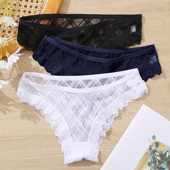 Transparent Mesh Low Rise Underwear - AMOROUSDRESS
