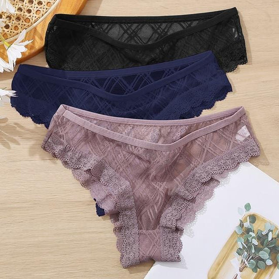 Transparent Mesh Low Rise Underwear - AMOROUSDRESS