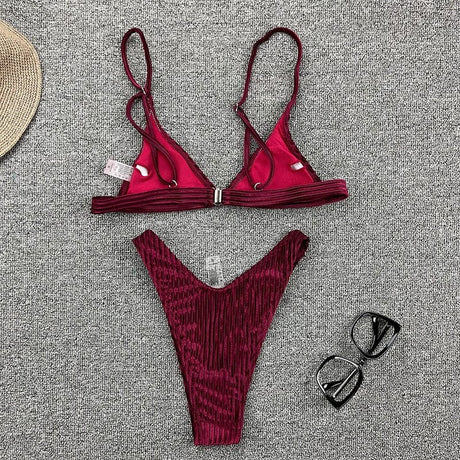 Luscious Velvet Bikini Set - AMOROUSDRESS