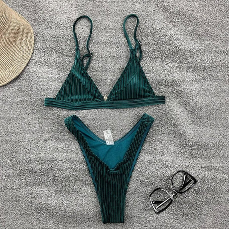 Luscious Velvet Bikini Set - AMOROUSDRESS