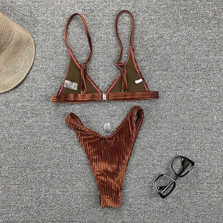 Luscious Velvet Bikini Set - AMOROUSDRESS