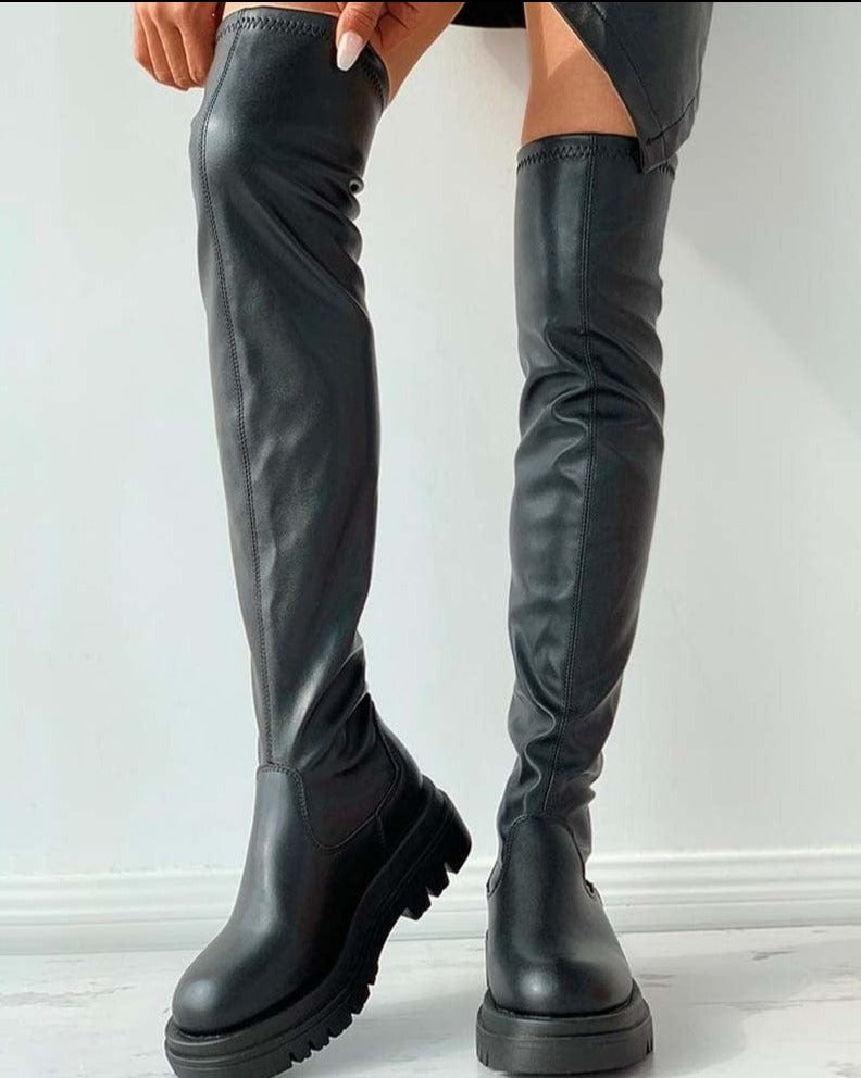 Ace Over The Knee Boots - AMOROUSDRESS