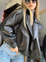 Jasmine Leather Jacket - AMOROUSDRESS