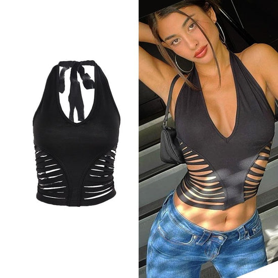 Flawless Y2k Halter Top - AMOROUSDRESS