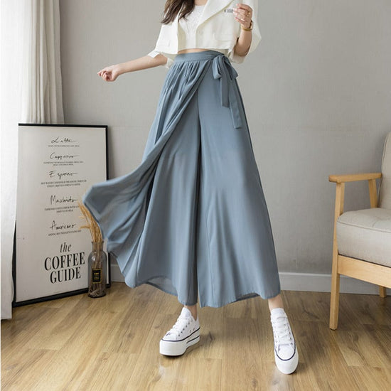 Pleated Wide Leg Pants - AMOROUSDRESS