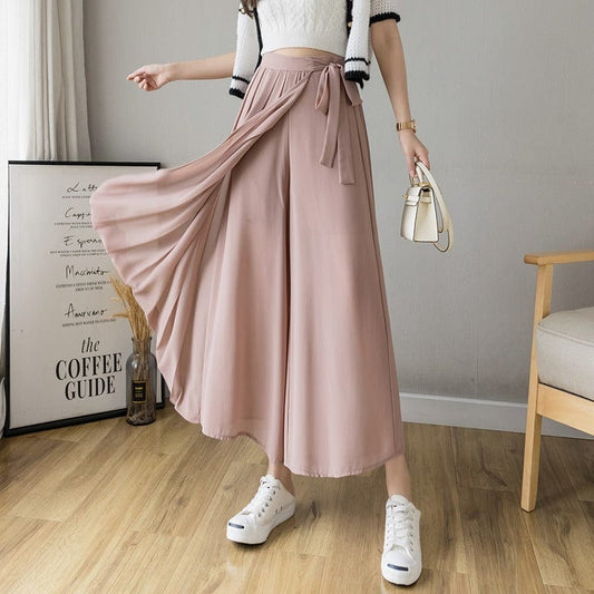 Pleated Wide Leg Pants - AMOROUSDRESS